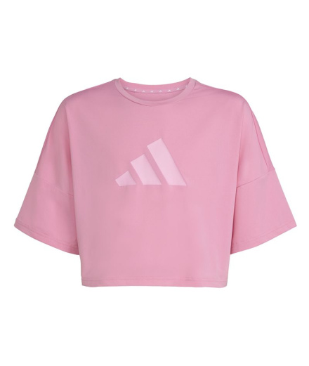 Camiseta cropped adidas Future Icons Menina Fitness rosa...