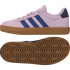 Sapatilhas Infantil adidas VL Court 3.0 nas cores preto, azul e rosa.