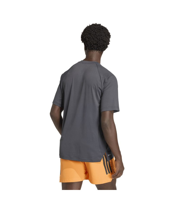 T-shirt Fitness adidas Techess Homme en carbone.