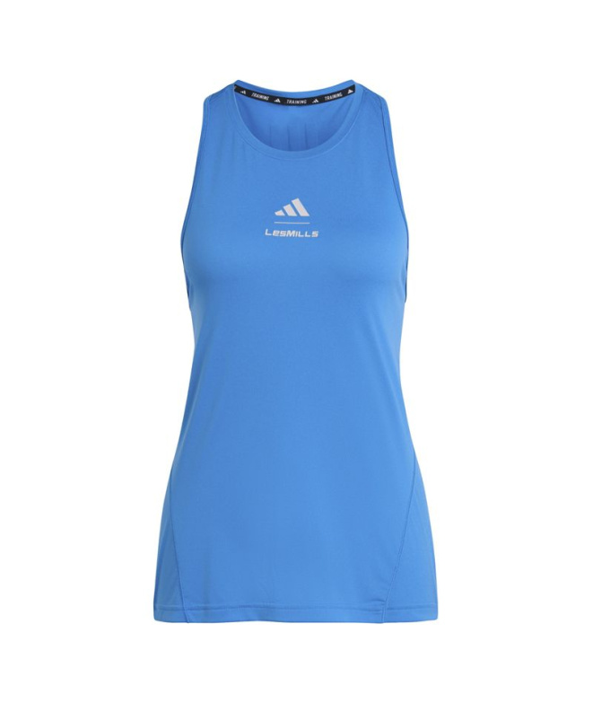 T-shirt Fitness Adidas pour Femme taille L, bleu.