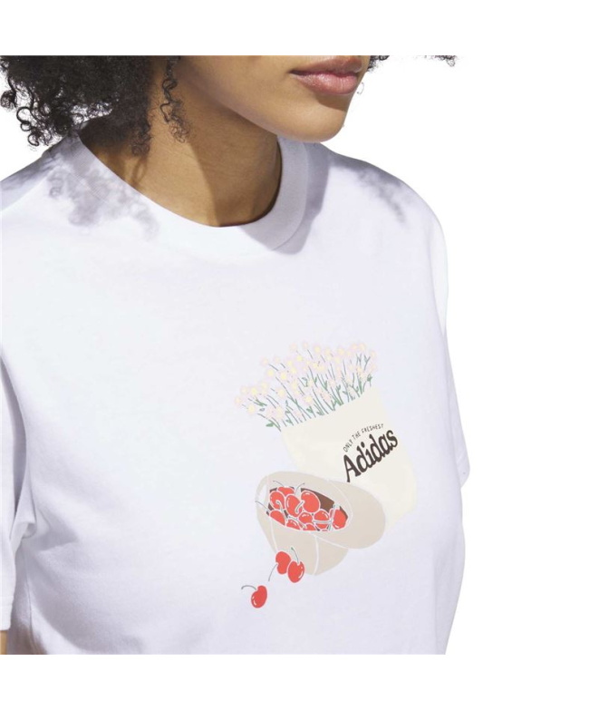 Camiseta branca Mulher adidas Farmmkt