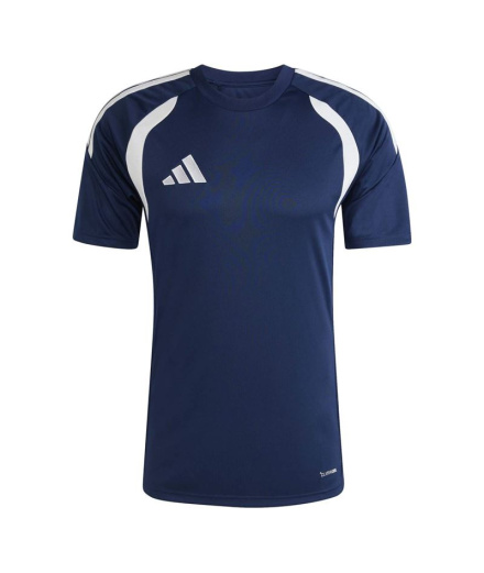 Camiseta Futebol Homem adidas Tiro26L Jsy azul/branca