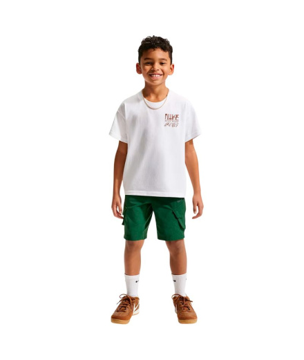 T-shirt Nike NSW Tee M90 Swoosh Sounds Enfant blanc