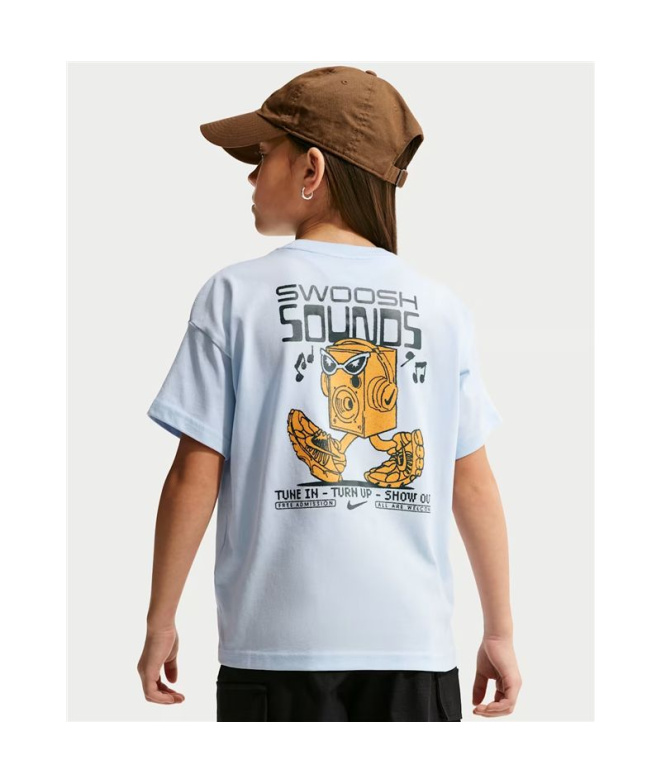 T-shirt Enfant Nike NSW Tee M90 Swoosh Sounds bleu