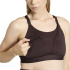 Sutiã esportivo de maternidade adidas Optime Fitness Mulher marrom