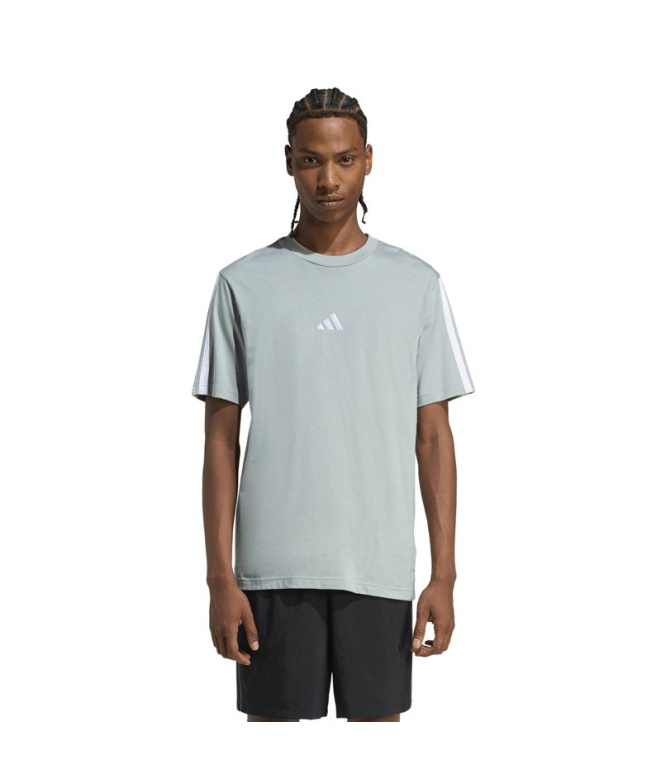 T-shirt Homme adidas 3 bandes Sj Sama/Blanc