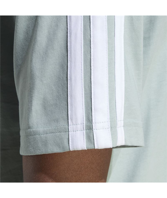 T-shirt Homme adidas 3 bandes Sj Sama/Blanc