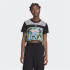 Camiseta adidas Preto cortado Mulher