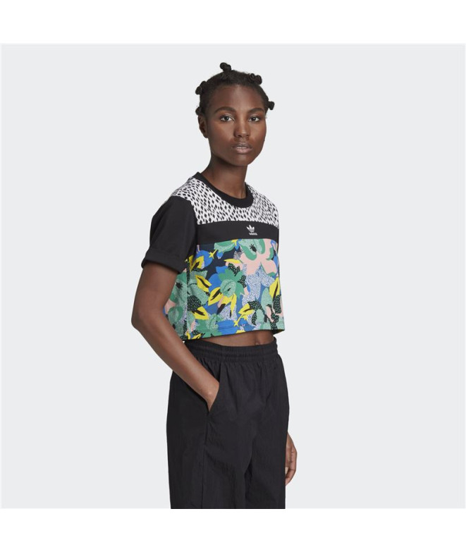 Camiseta adidas Cropped negro Mujer