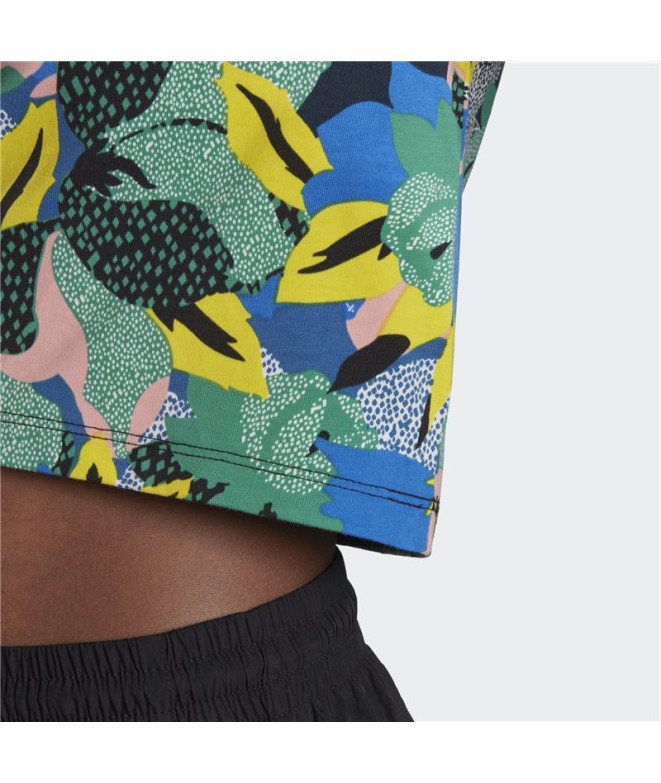 Camiseta adidas Cropped negro Mujer