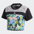 Camiseta adidas Preto cortado Mulher