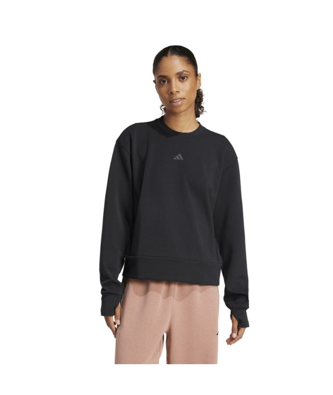 Sudadera de Fitness adidas D4T Knit Crew Mujer...
