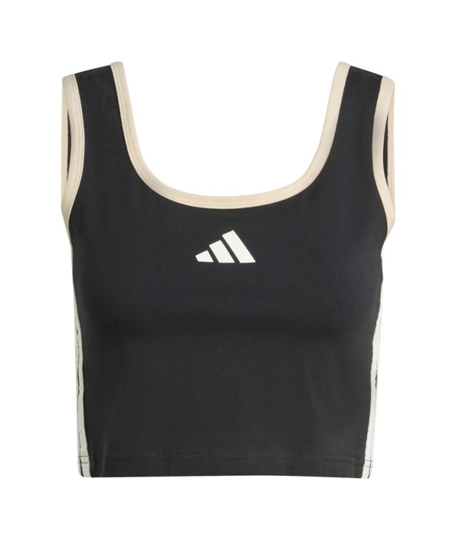 Camiseta Mulher adidas Stadium, preta/cinza/branca