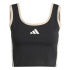 Camiseta Mulher adidas Stadium, preta/cinza/branca