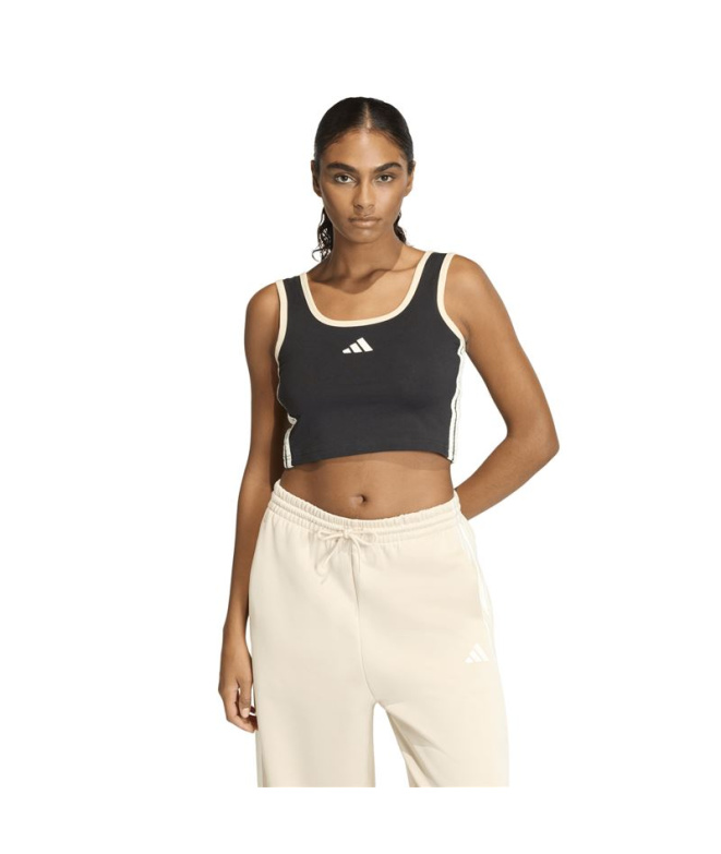 Camiseta Mulher adidas Stadium, preta/cinza/branca