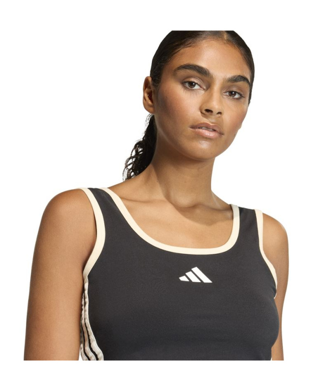 Camiseta Mulher adidas Stadium, preta/cinza/branca