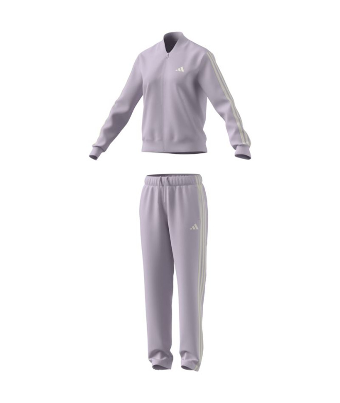 Mulher adidas Ess 3 Stripes Ts, lilás/branco
