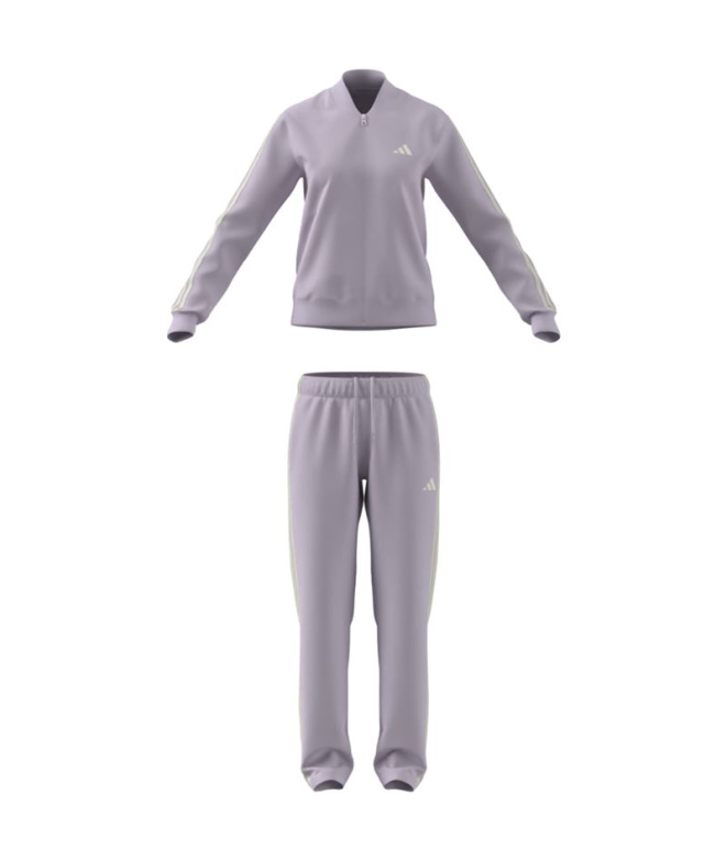 Mulher adidas Ess 3 Stripes Ts, lilás/branco