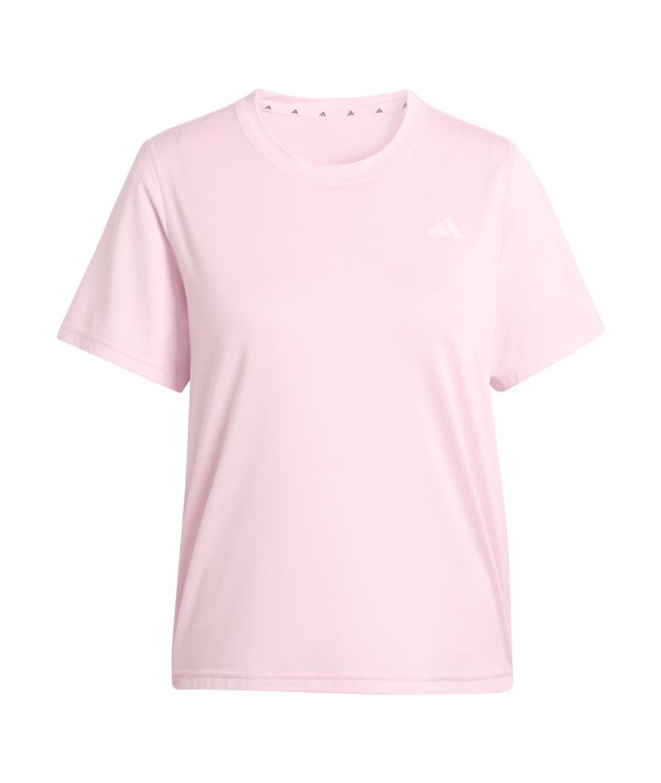 Camiseta Mulher adidas We Min Crew Fitness rosa.
