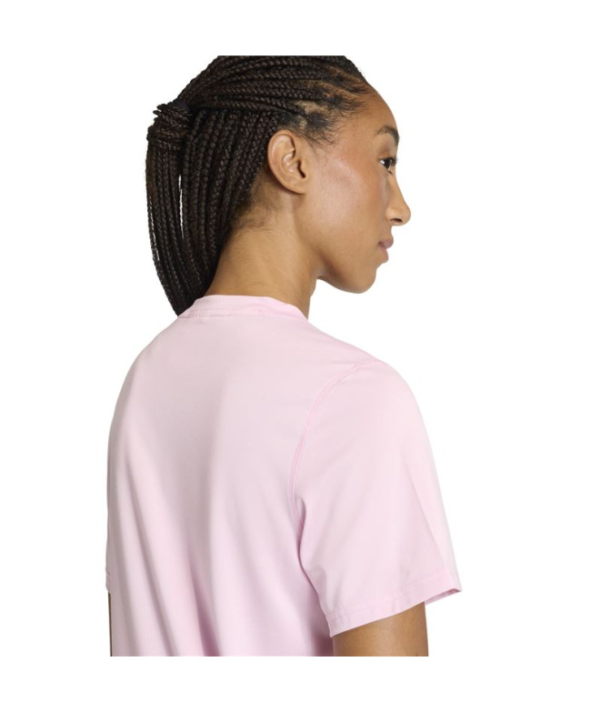 Camiseta Mulher adidas We Min Crew Fitness rosa.