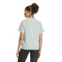 T-shirt Fitness adidas pour Femme , col rond, 3 bandes, Sama/Blanc