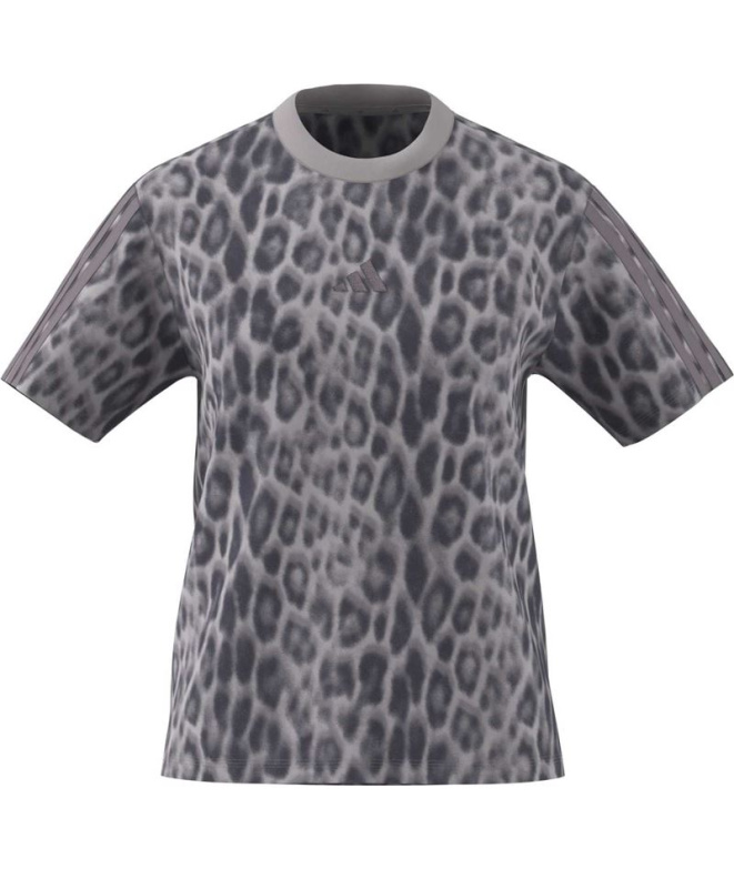 T-shirt Femme adidas AOP à 3 bandes Multco/Purhie