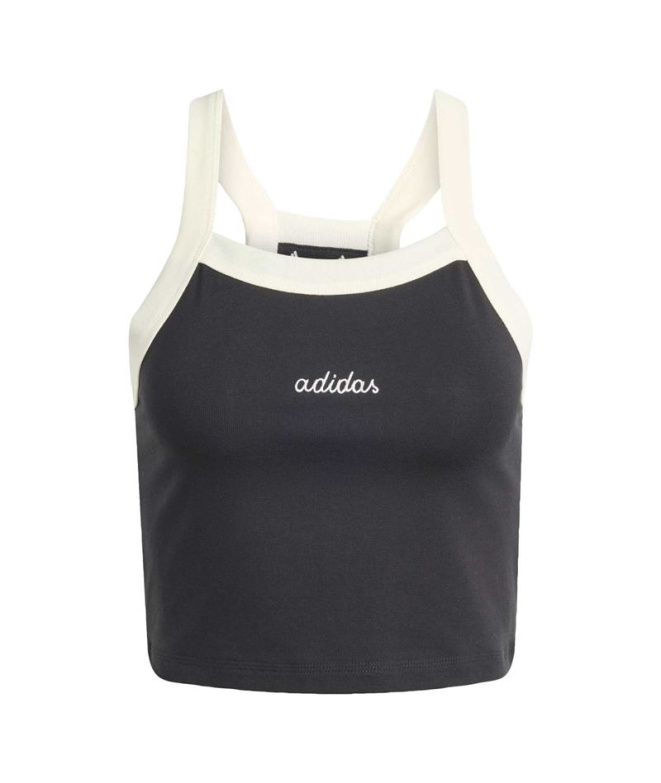 Camiseta Mulher adidas CP, preta/branca