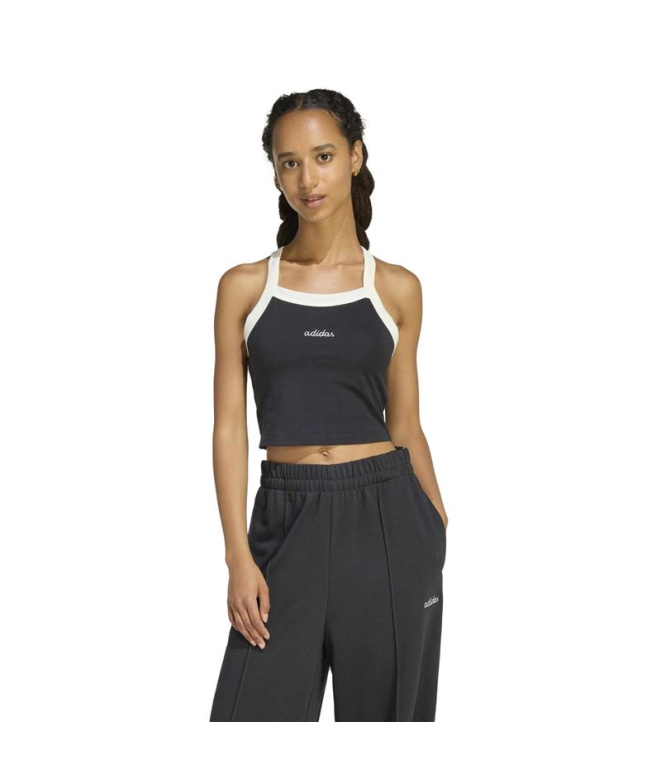 Camiseta Mulher adidas CP, preta/branca