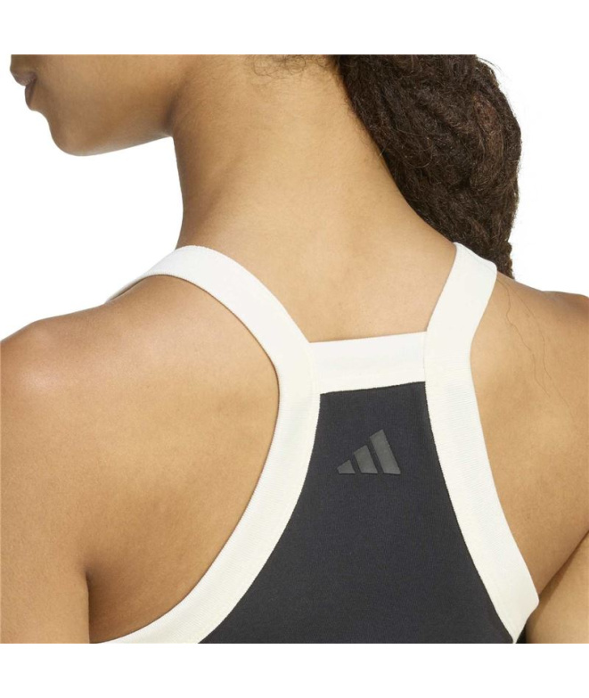 Camiseta Mulher adidas CP, preta/branca