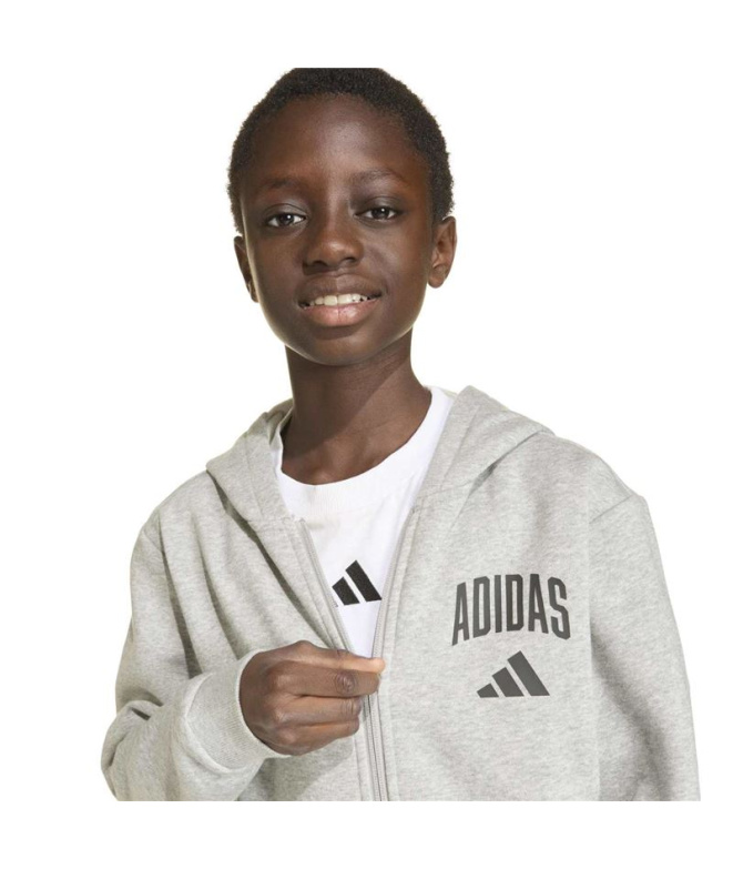 Veste Enfant adidas Clgt Fl Fz Gris/Noir