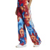 Pantalons Fitness Femme adidas Farm Tiro Tp Bleu clair / Rouge tactile / Blanc crème