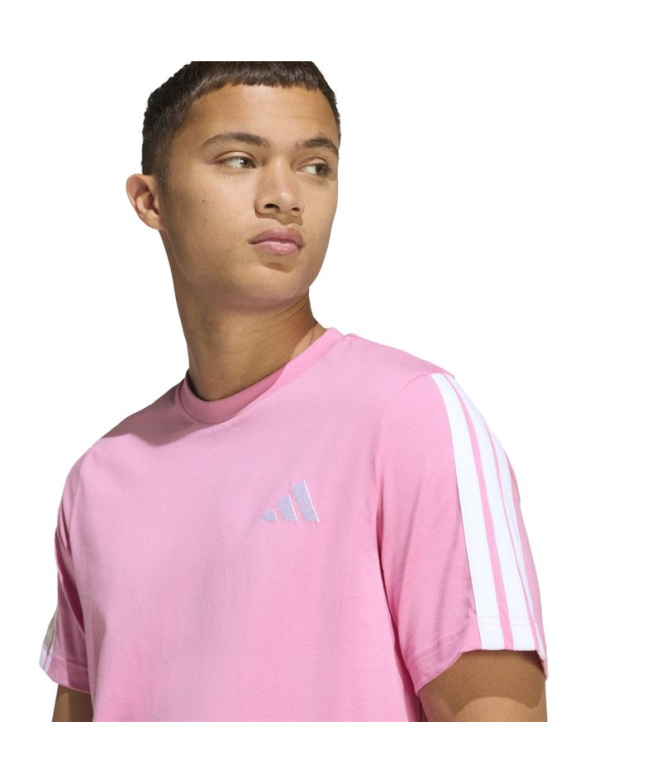 T-shirt Homme adidas 3 bandes Sj Stfltr/Blanc