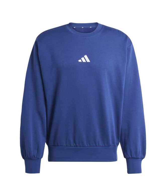 Sweat adidas Feelcozy SWT Homme bleu foncé/blanc