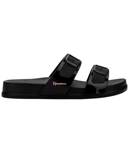 Tongs noires Femme Ipanema Leme Slide