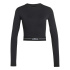 T-shirt Fitness Femme adidas Q1 Hyg LS noir