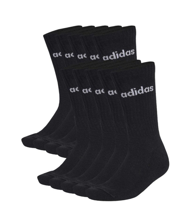 Chaussettes adidas Linear Crew 10PP Noir/Blanc
