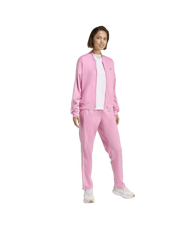 Conjunto de treino Adidas Ess 3 Stripes Mulher...