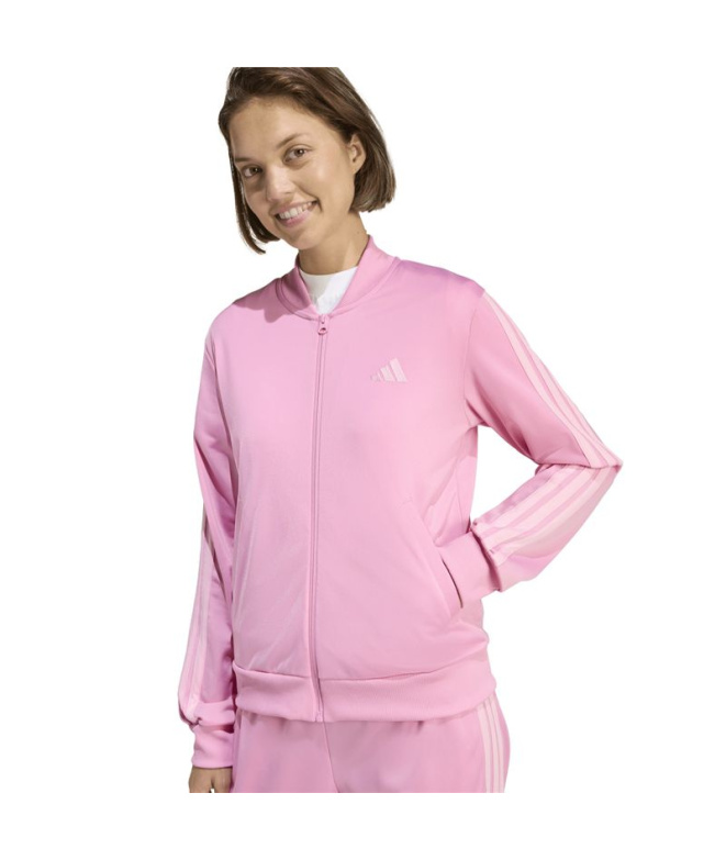 Conjunto de treino Adidas Ess 3 Stripes Mulher...
