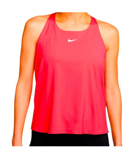 Camiseta Mulher Nike Np Df Elastika Fitness vermelha