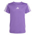 Camiseta adidas Jg Tr-Es 3Stripes Fitness Menina Puract/Lilac