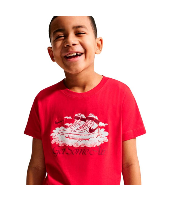 Camiseta Nike Nsw Tee Af1 Vibes Infantil Rojo