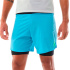 Calça Trail Homem Compressport Trail Racing 2 em 1 azul royal