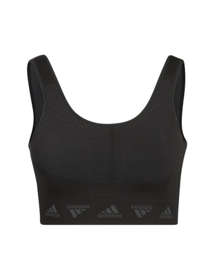 Soutien-gorge fitness adidas Aeroknit Femme noir