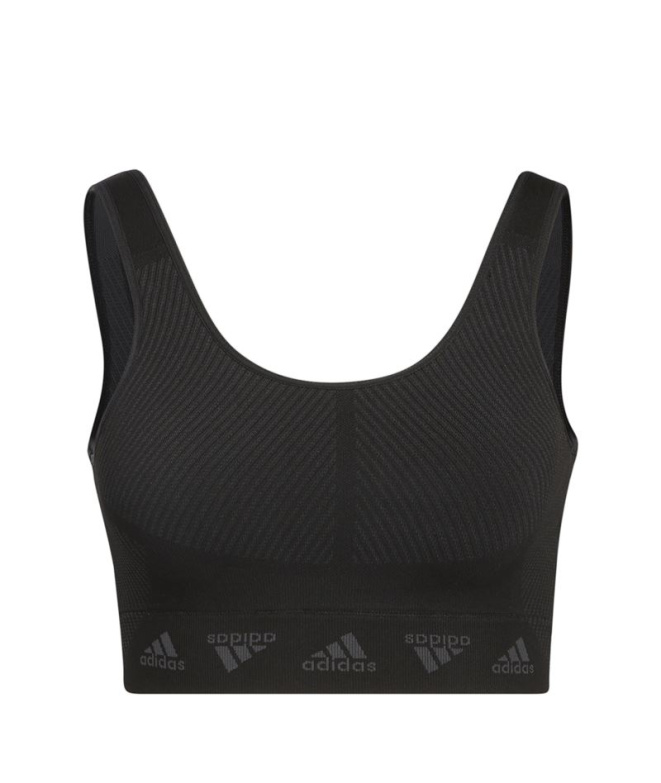 Soutien-gorge fitness adidas Aeroknit Femme noir