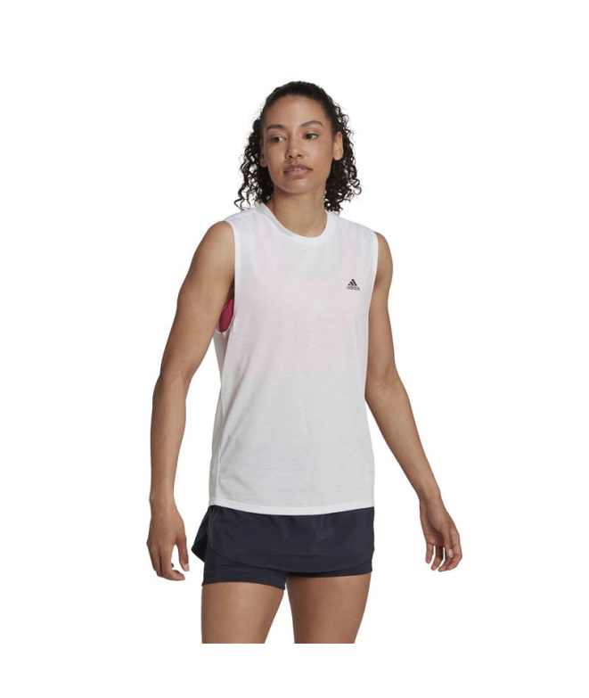 Camiseta running Mulher adidas Muscle Run Icons WH