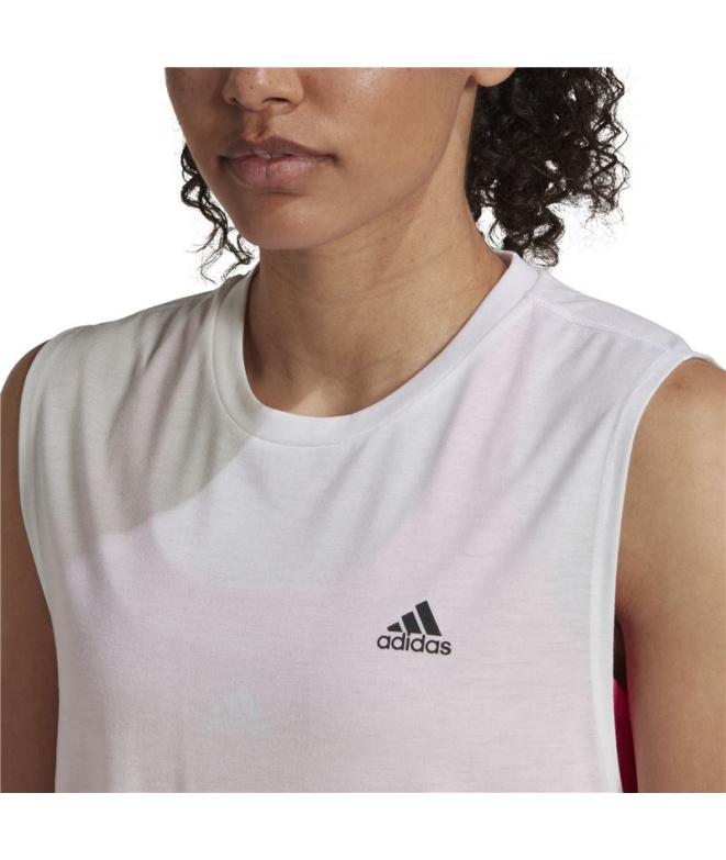 Camiseta running Mulher adidas Muscle Run Icons WH