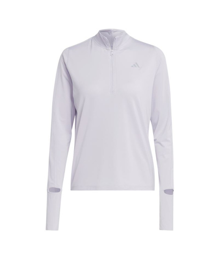Camiseta de Running adidas Fast 1/2 Zip Lila Mujer