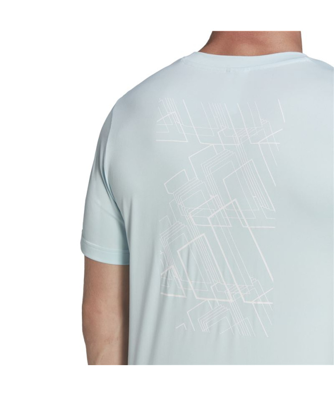Camiseta adidas 3-Bar Graphic Hombre Blue