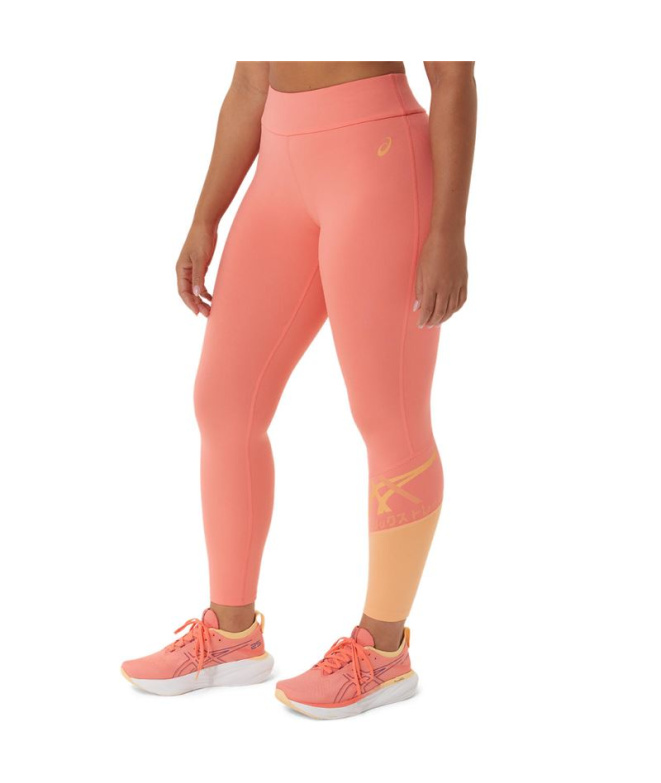 Collants Fitness ASICS Tiger 7/8 roses Femme