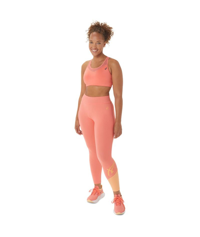 Collants Fitness ASICS Tiger 7/8 roses Femme